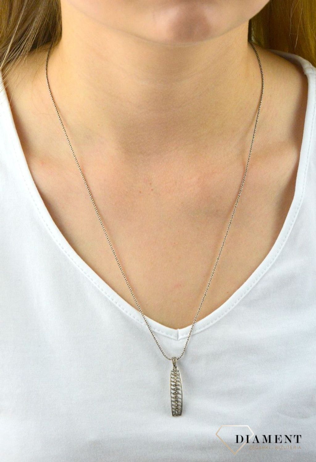 Łańcuszek srebrny biżuteryjny splot DIA-LAN-6011-925 0,9mm. Łańcuszek srebrny biżuteryjny. Łańcuszek srebrny klasyczny. Łańcuszek srebrny idealny na prezent (1).jpg